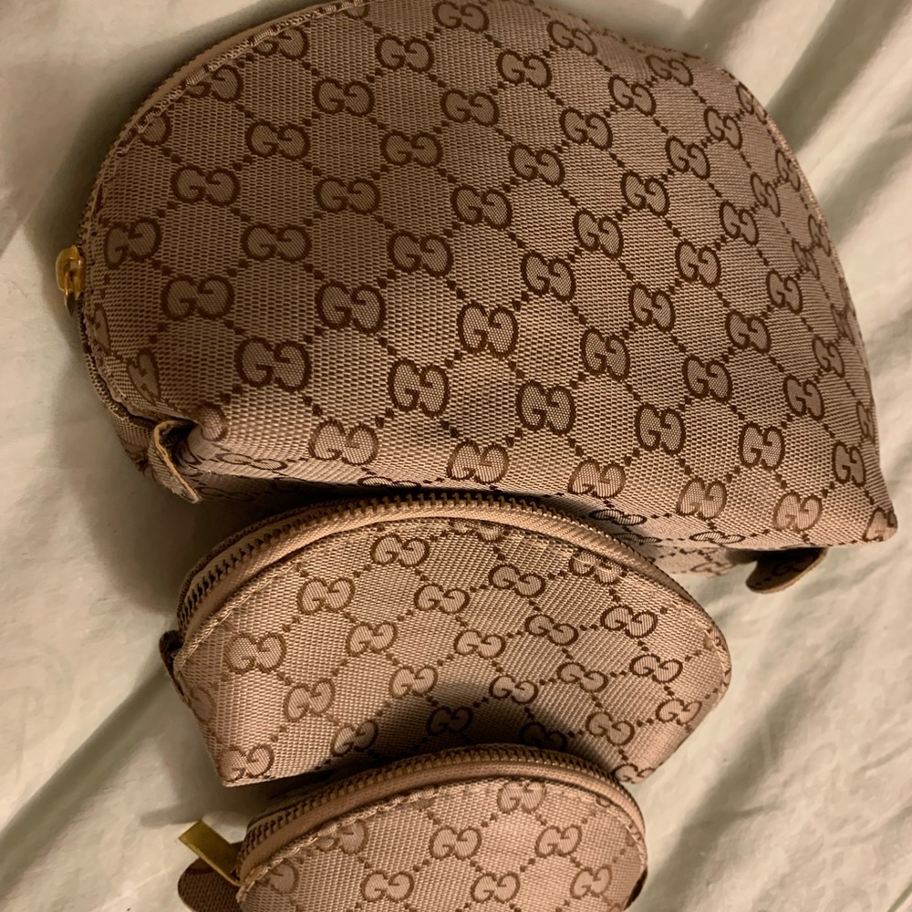 Rare All 3 together like Gucci brand new cosmetic cases. Must have -collectors.